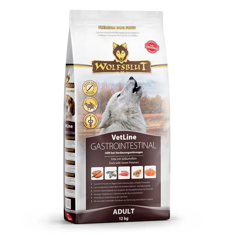 Sparpaket 2 x 12 kg Wolfsblut VetLine Gastrointestinal Hunde Trockenfutter Top-Angebot